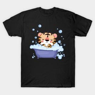 Cute Baby Tiger In Bathtub T-Shirt